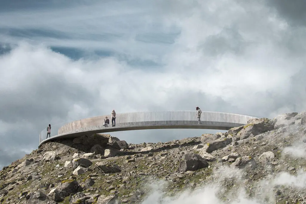 Anillo de bjólfur: una mirador circular en islandia