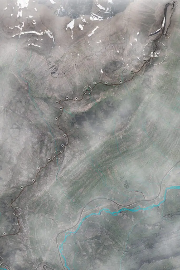 Anillo de bjólfur: una mirador circular en islandia