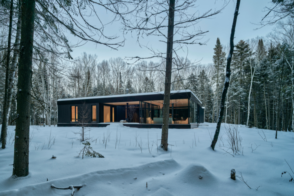 El centro de esta casa es un árbol de manzanos