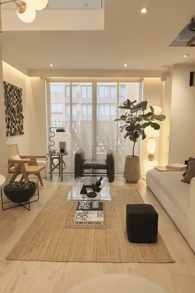 En este dúplex la luz indirecta y el sistema de sonido crean ambientes inmersivos para sentir