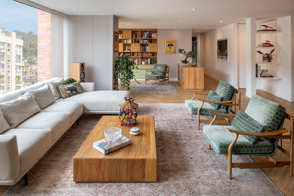 Adiós a los muros y los colores oscuros en este apartamento en bogotá