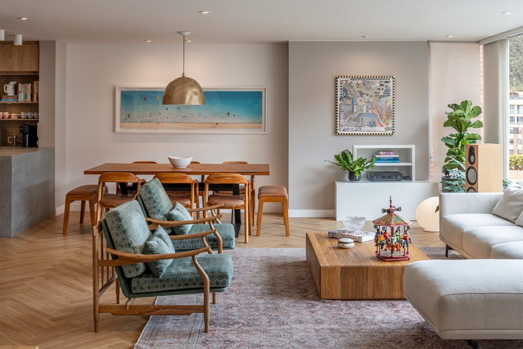 Adiós a los muros y los colores oscuros en este apartamento en bogotá