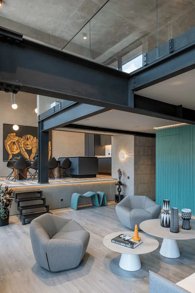 La estructura y los objetos le conceden el encanto a este apartamento en bogotá