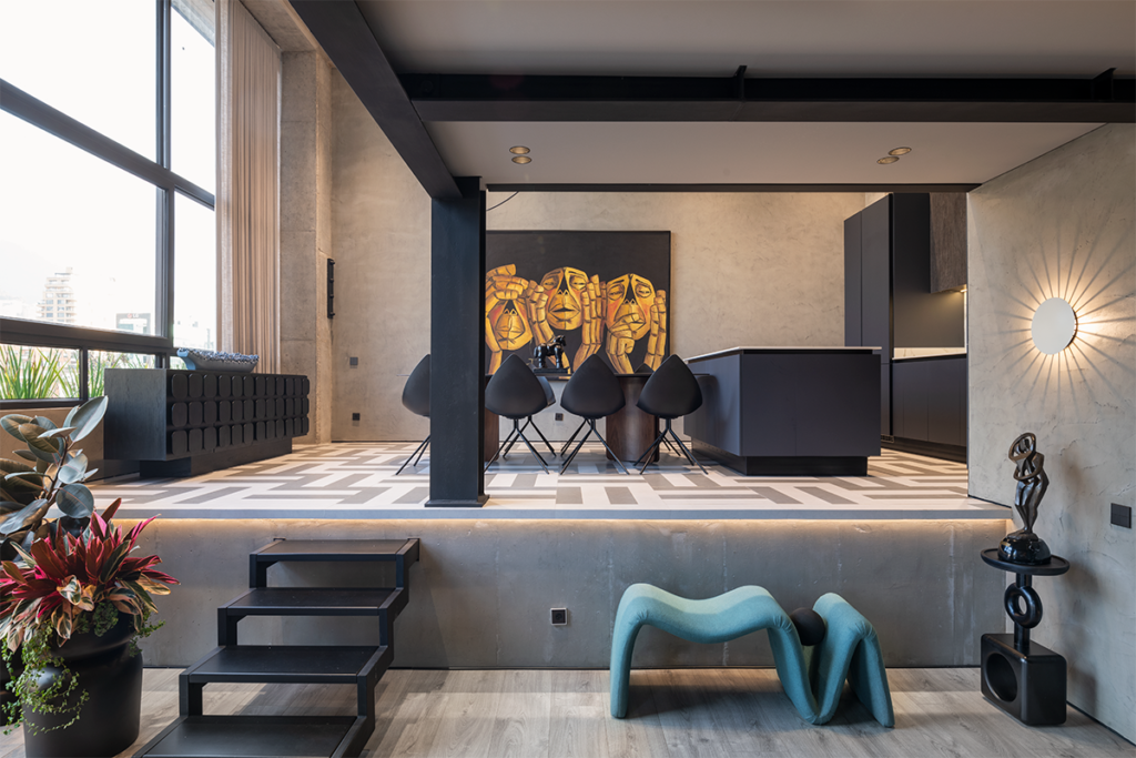 La estructura y los objetos le conceden el encanto a este apartamento en bogotá