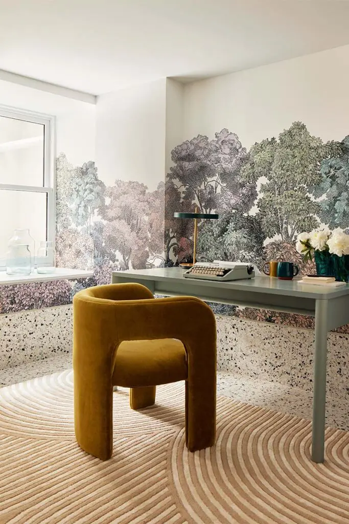 Así se diseñó este baño que evoca un paisaje natural dentro de una vivienda urbana