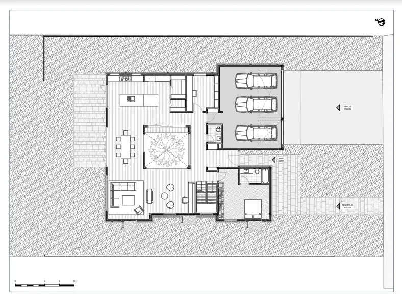 Una casa residencial moderna diseñada para concebir una vida familiar entre pinos Una casa residencial moderna diseñada para concebir una vida familiar entre pinos