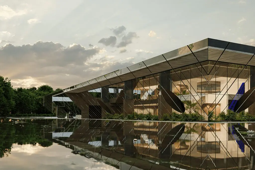 El diseño de un edificio en bélgica inspirado en las villas romanas