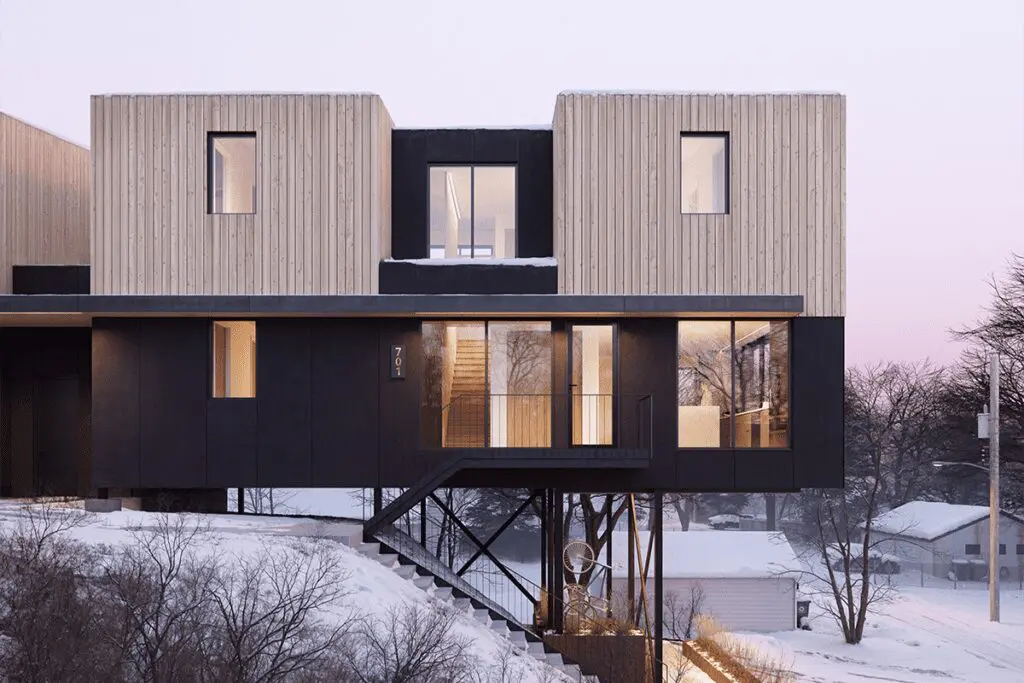 Estilo nórdico y sostenibilidad: las cualidades de este edificio en estados unidos