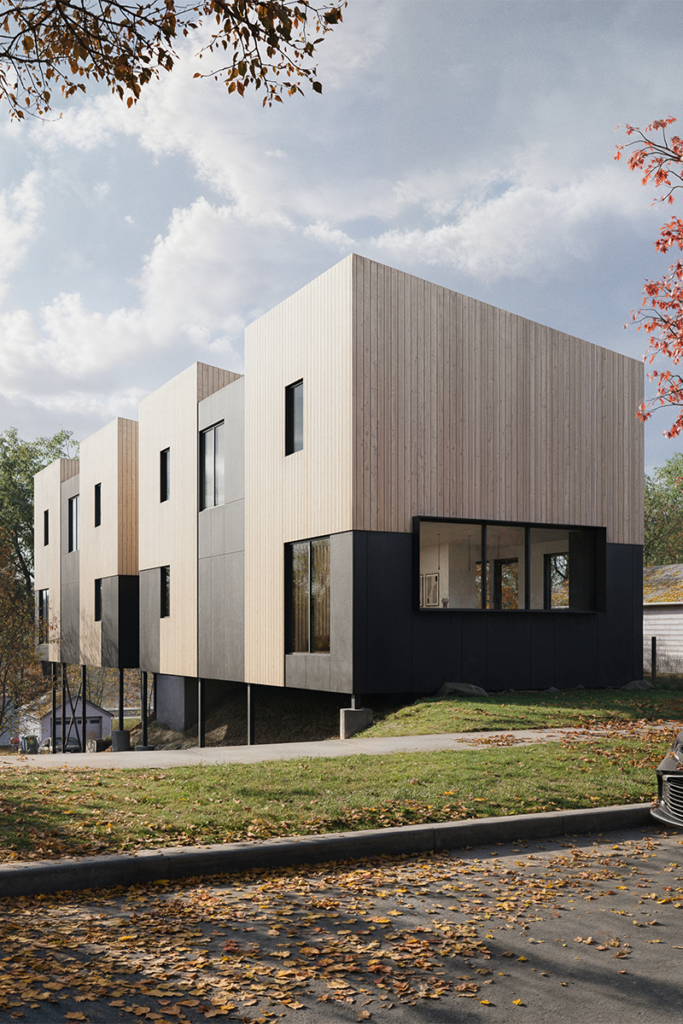 Estilo nórdico y sostenibilidad: las cualidades de este edificio en estados unidos