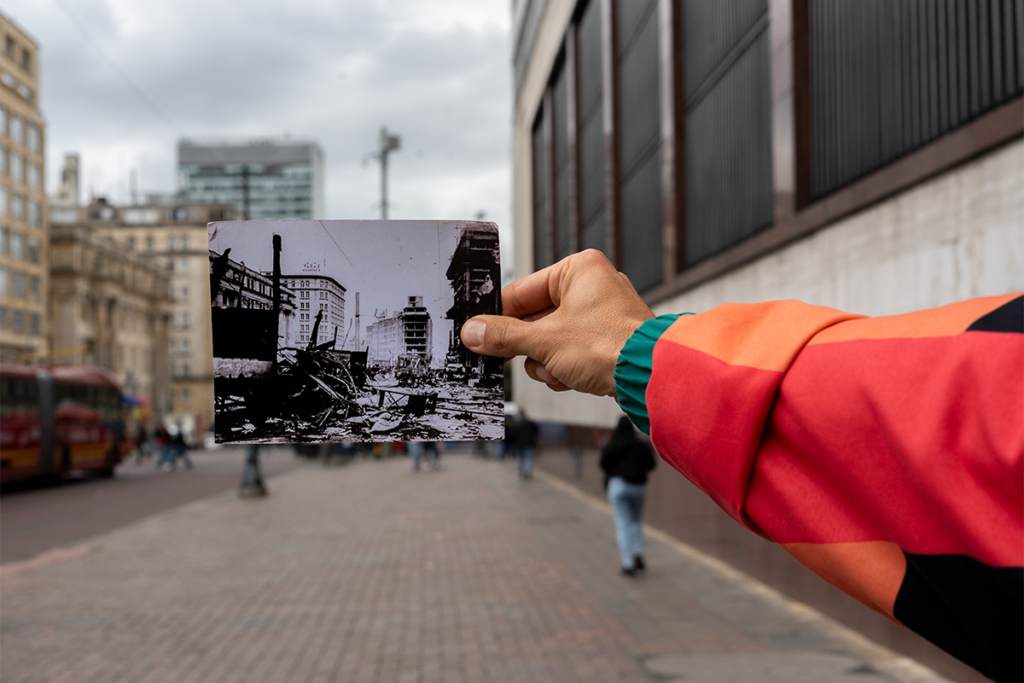 Esta es la ruta de arquitectura y paz por la candelaria, en el centro bogotá