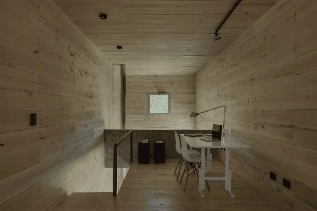 Un refugio en argentina que es un volumen flotante en conexión con la montaña Un refugio en argentina que es un volumen flotante en conexión con la montaña