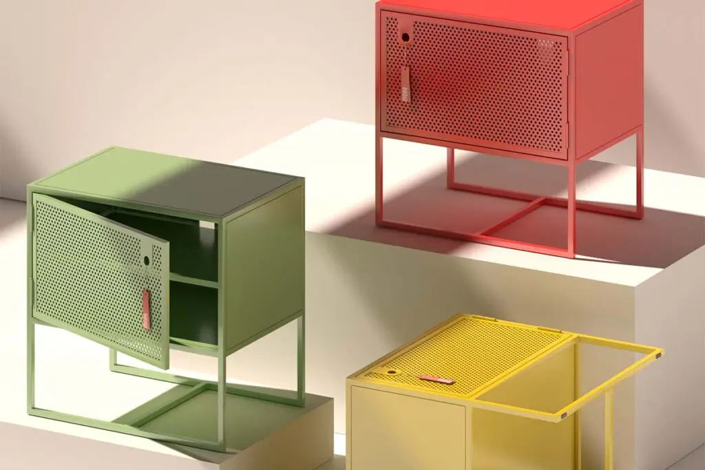 Microperforados y color: el sello innovador de estos muebles colombianos