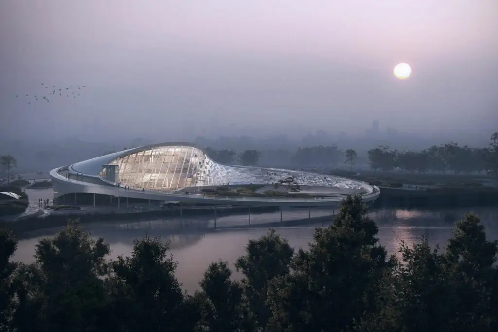 El nuevo museo de medicina china con forma de yin yang