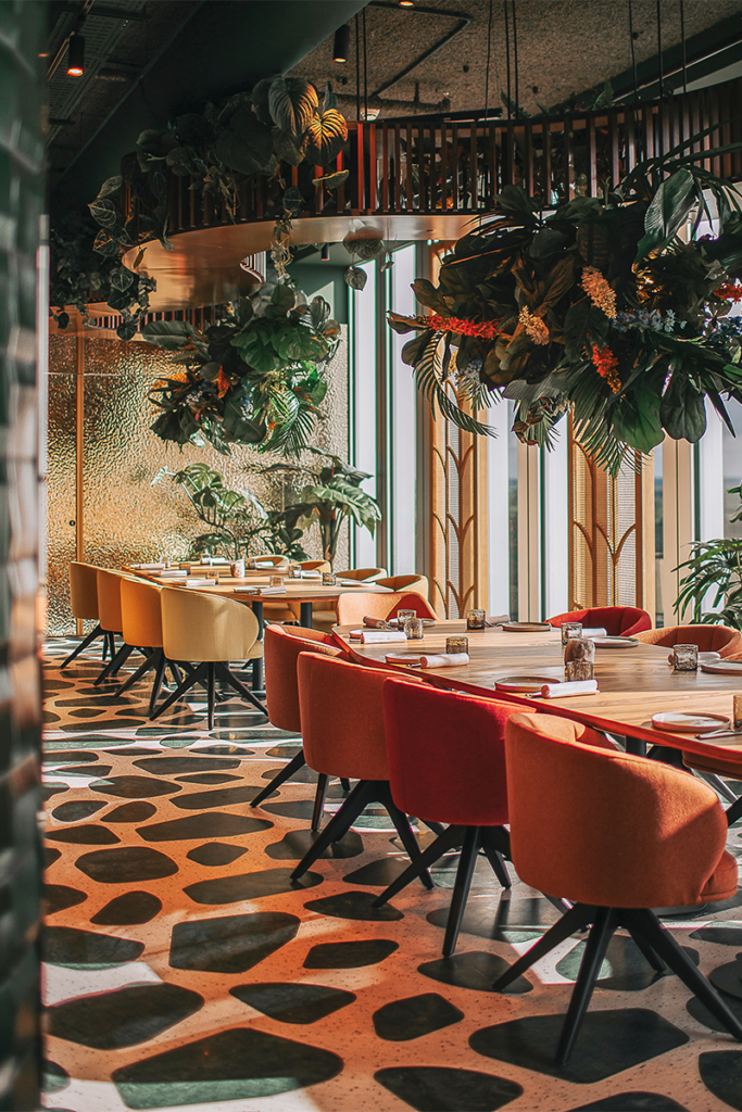El diseño de este restaurante en ámsterdam es un oasis en el cielo