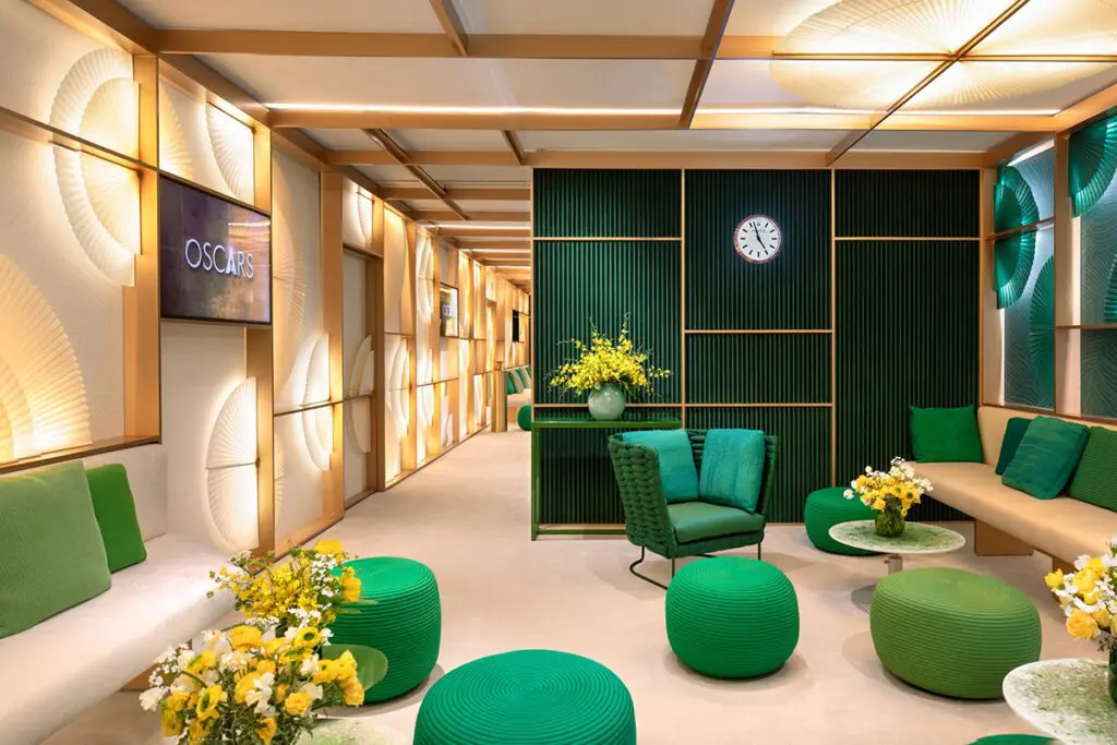 Este fue el ‘greenroom’ diseñado por rolex para la ceremonia de los premios óscar