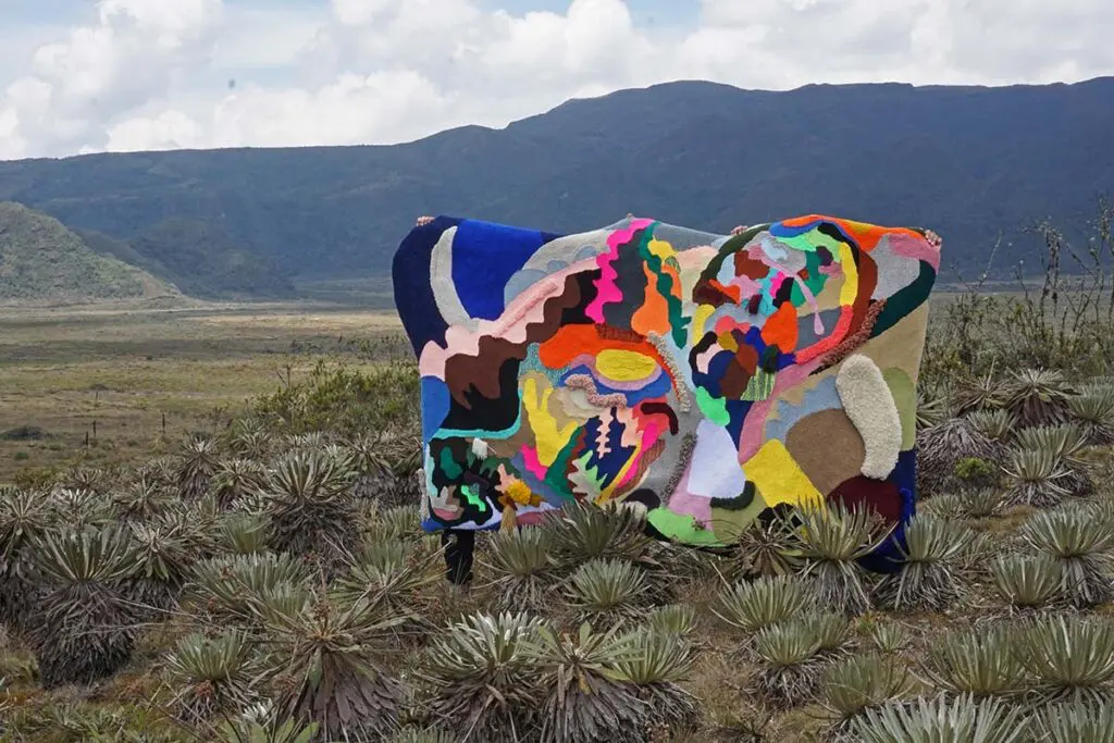 Studio vanessa valero: tapetes abstractos inspirados en la cordillera