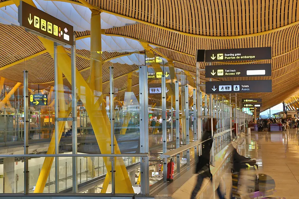 Aeropuerto, tex gratis, madrid, españa, barajas, ciudad
