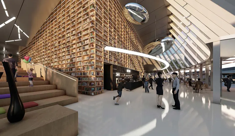 Esta biblioteca sostenible en corea del sur se postula como la más sorprendente del mundo