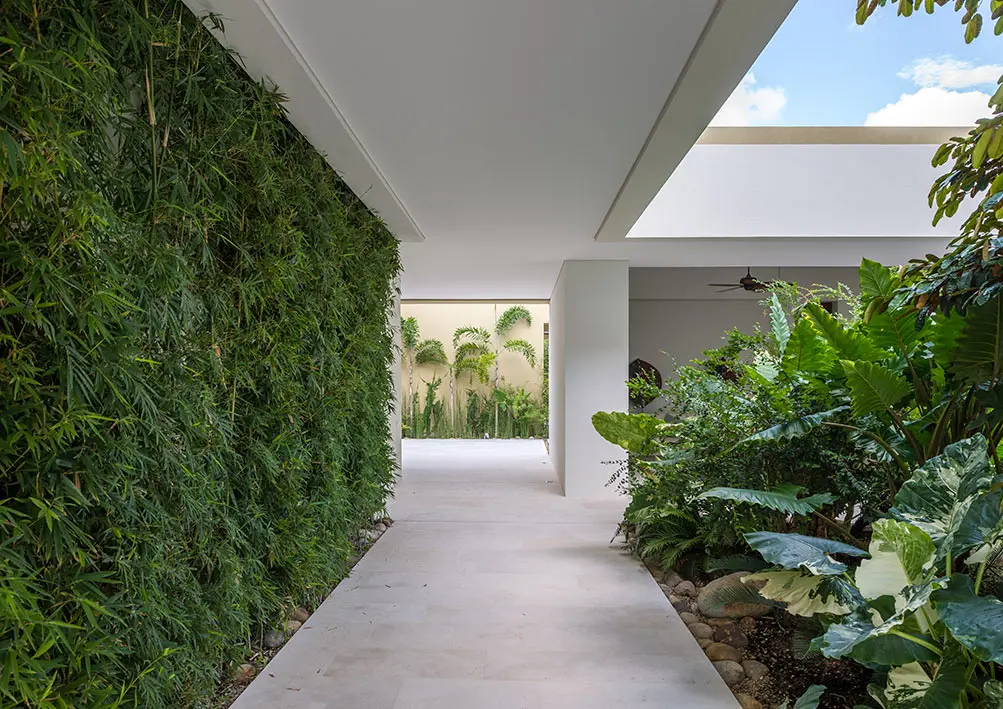 Una casa colombiana caribeña hecha con techos ecológicos bambú y madera Una casa colombiana caribeña hecha con techos ecológicos bambú y madera