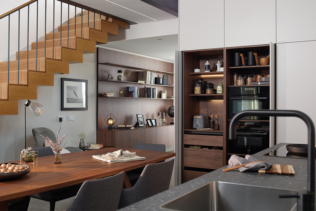 Esta cocina fue diseñada para lograr una pulcra funcionalidad