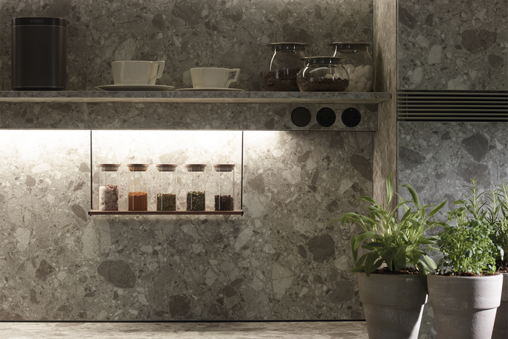 El diseño de esta cocina se percibe como un espacio diáfano El diseño de esta cocina se percibe como un espacio diáfano