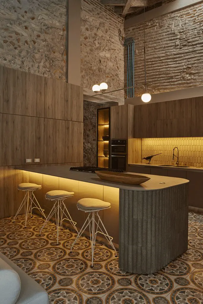 Una cocina colonial en cartagena renovada para ser el centro social del hogar