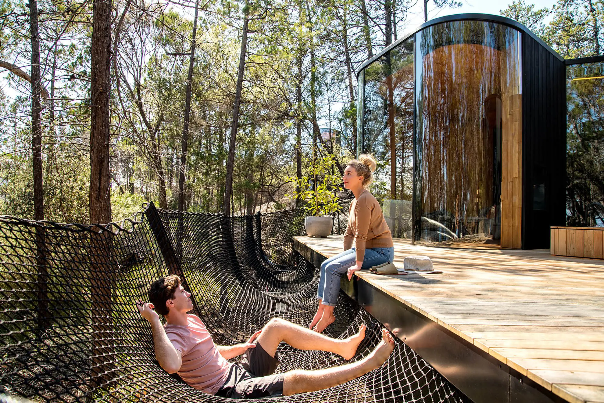 En un parque nacional de tasmania construyeron un hotel sin dañar el ecosistema En un parque nacional de tasmania construyeron un hotel sin dañar el ecosistema