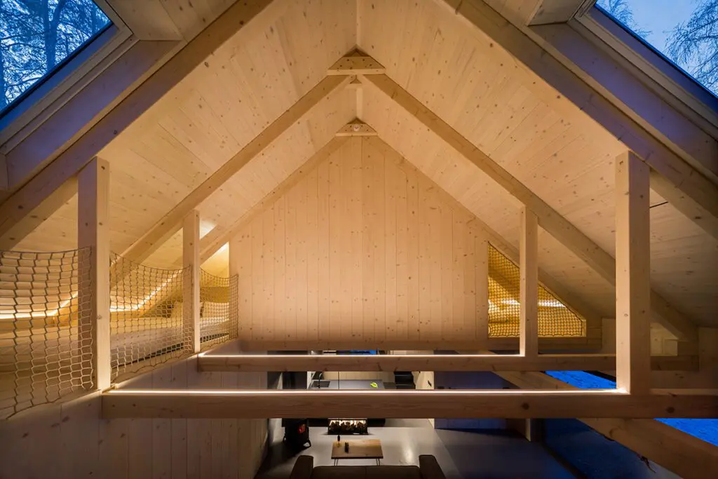 La arquitectura de esta cabaña la convierte en un lugar especial para soñar