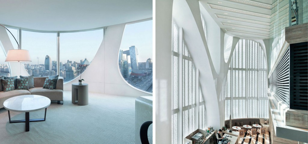 Un hotel telaraña en beijing que se camufla con el entorno