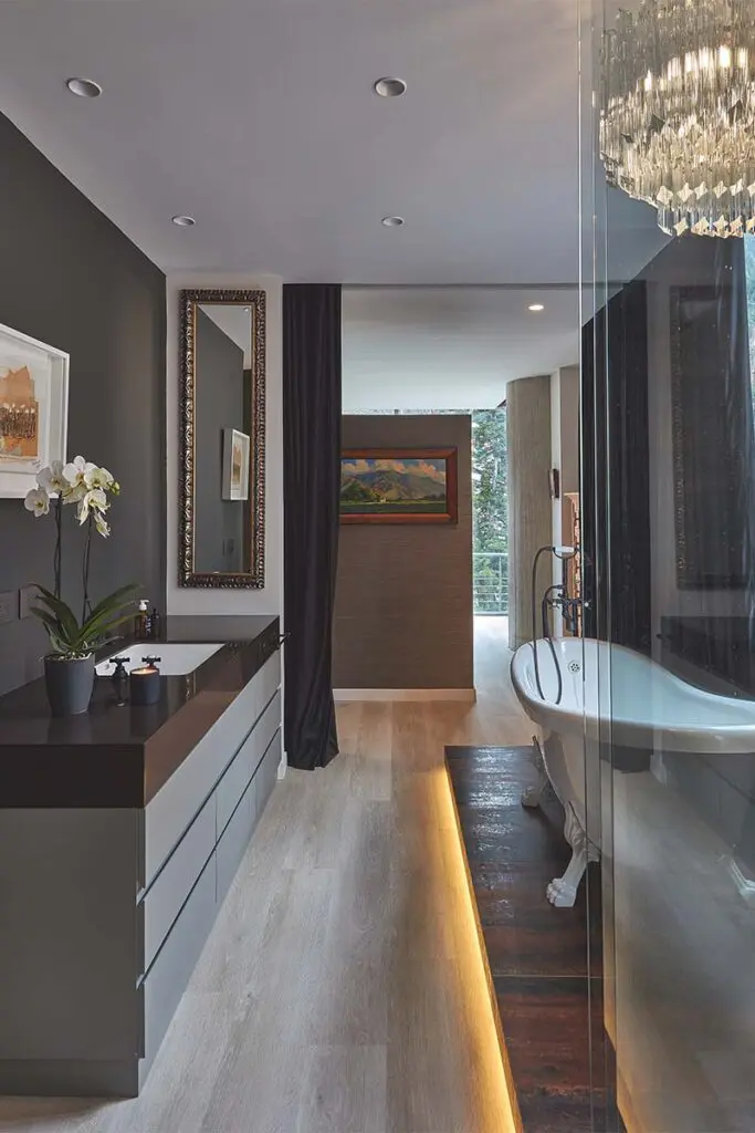 Diseño baño con arte