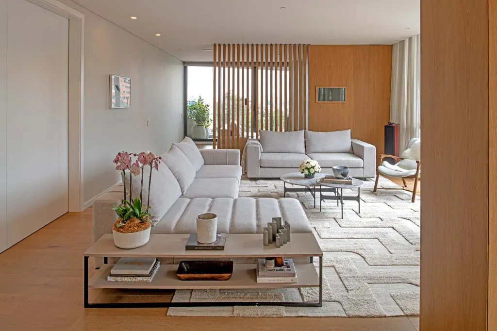 Sala con decoración escandinava.
