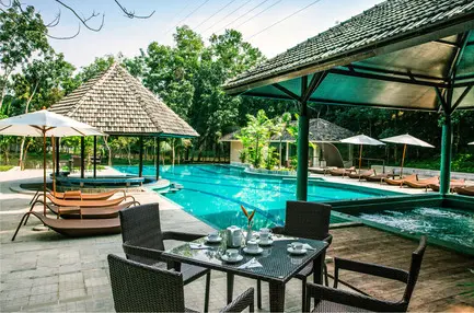 Press kit | 2249-01 - press release | dusai resort & spa - vitti sthapati brindo ltd. - residential architecture - swimming pool - photo credit: hasan saifuddin chandan