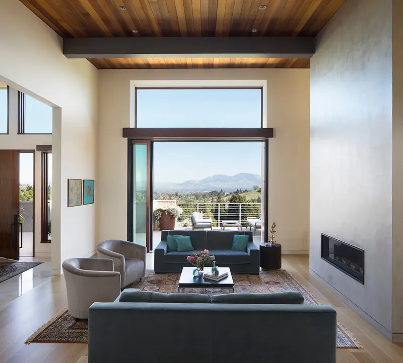 Press kit | 2757-28 - press release | architect and artist gustave carlson redefines california hygge - gustave carlson design - residential architecture -  carter acres residence: every room was designed to both capture the views and open onto the veranda. - photo credit: paul dyer photography