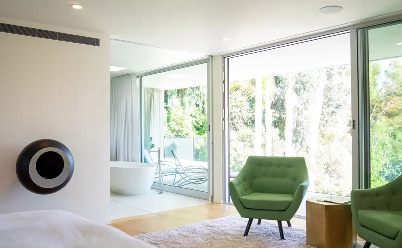 Press kit | 2933-04 - press release | midcentury modern remodel in beverly hills - heusch inc - residential architecture - master bedroom - photo credit: gerhard heusch