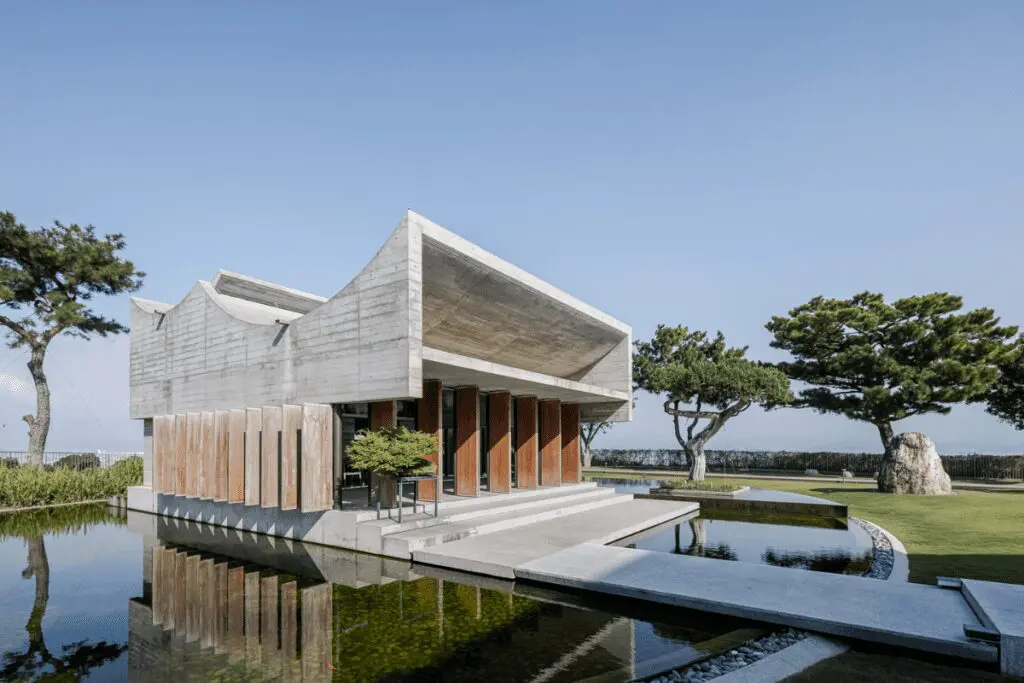 Arquitectura vernácula: un salón de té en taiwán con un diseño vivo.