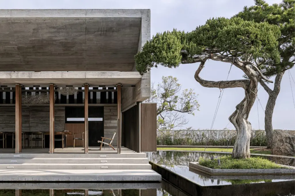 Arquitectura vernácula: un salón de té en taiwán con un diseño que parece vivo