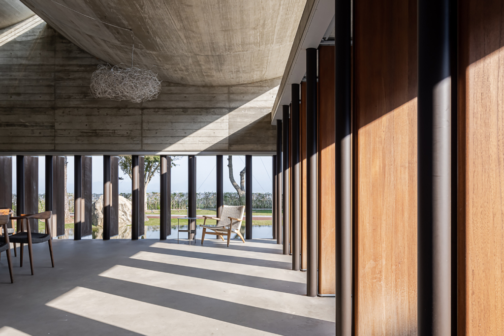 Arquitectura vernácula: un salón de té en taiwán con un diseño que parece vivo