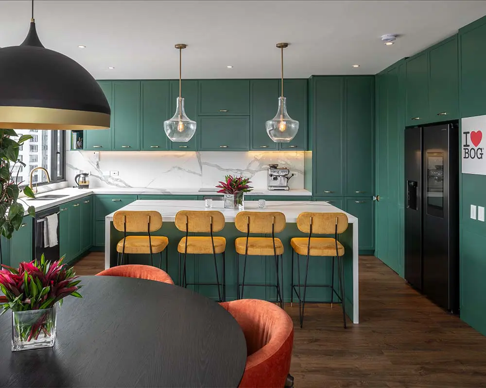 El color y los contrastes definen la personalidad de este apartamento en bogotá El color y los contrastes definen la personalidad de este apartamento en bogotá