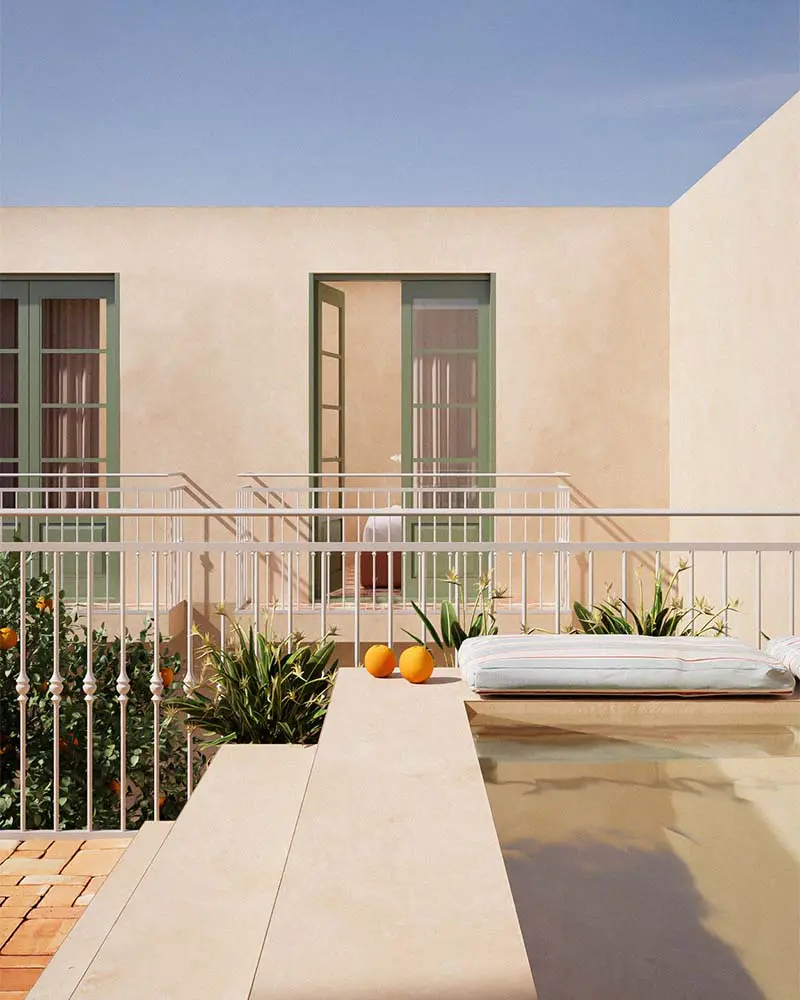 Una obra con tres apartamentos donde la cerámica y el color articulan el espacio