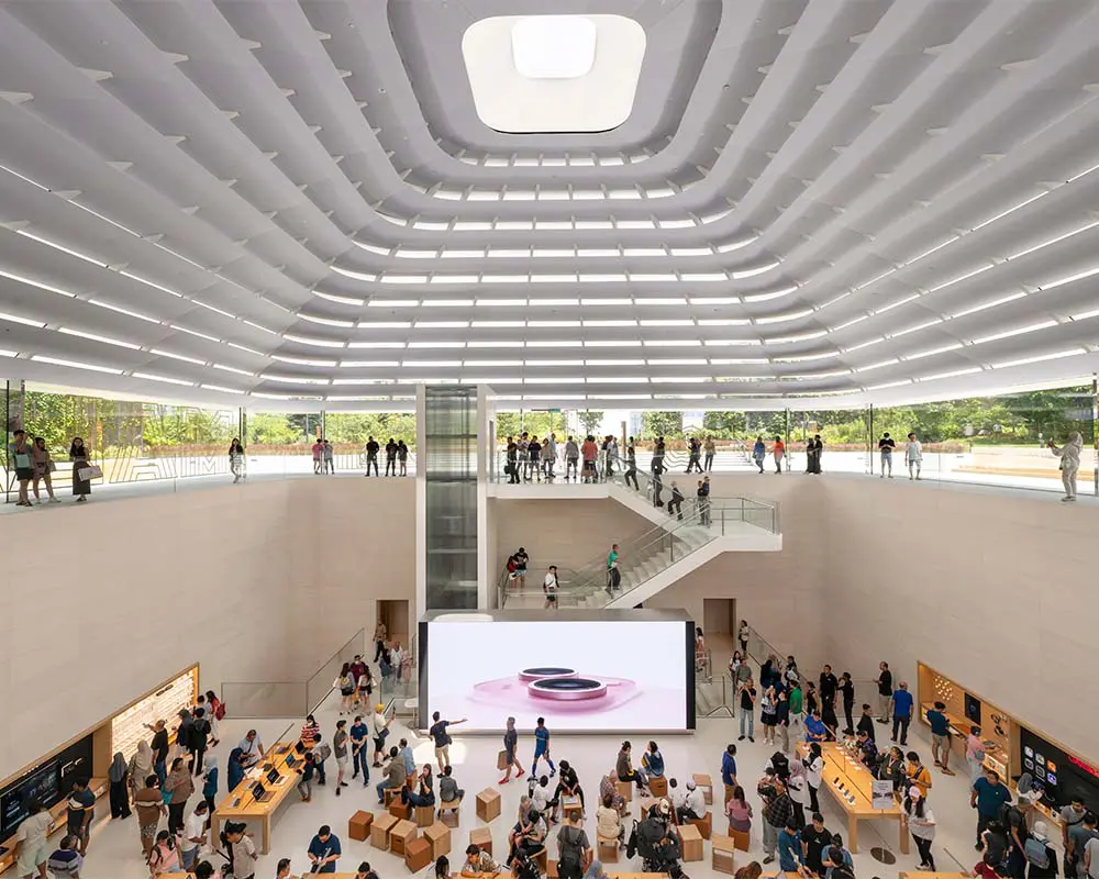 Esta es la tienda de apple en malasia donde la tecnología se adapta al trópico