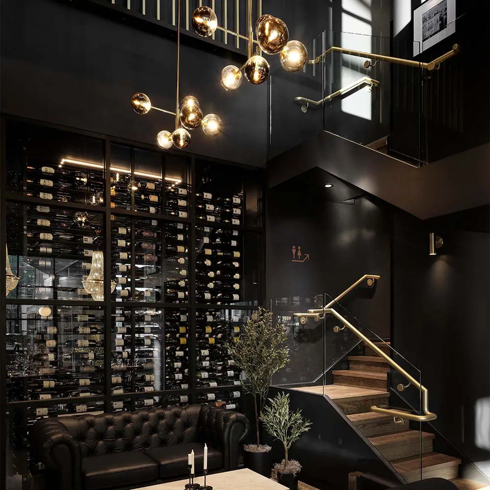 Un restaurante con una decoración ecléctica que revive un edificio de los años 90