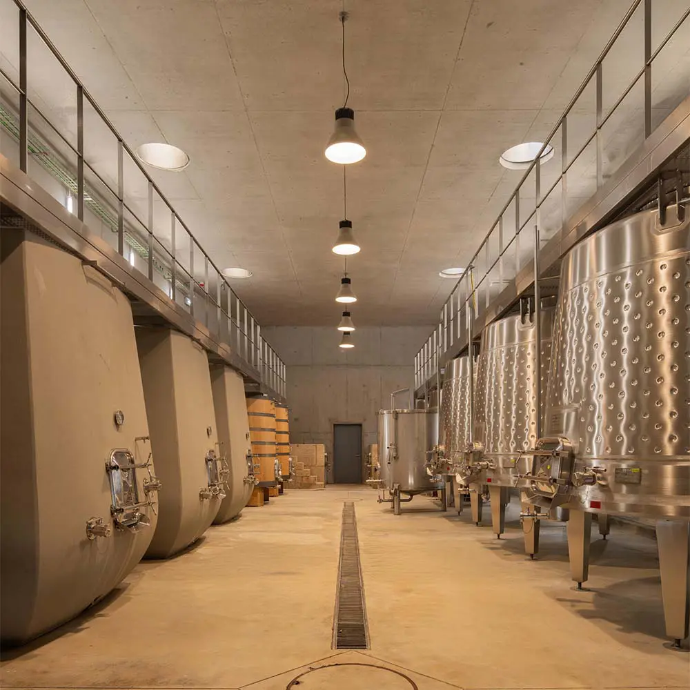 La bodega en portugal con un diseño inspirado en las curvas de los viñedos