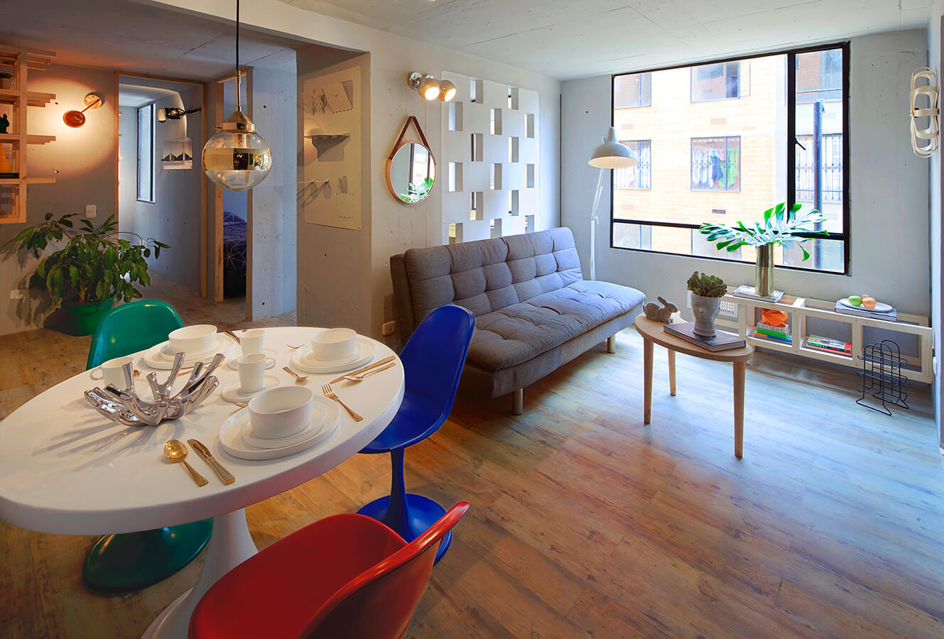 Soluciones para espacios pequeños: un apartamento bogotano de estética vintage