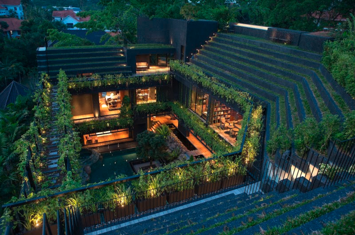 Una casa multifamiliar diseñada como un oasis ecológico de ensueño