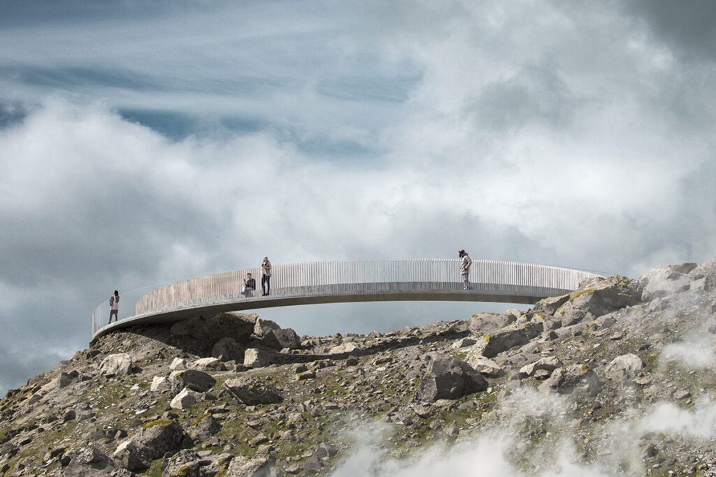 Anillo de bjólfur: una mirador circular en islandia