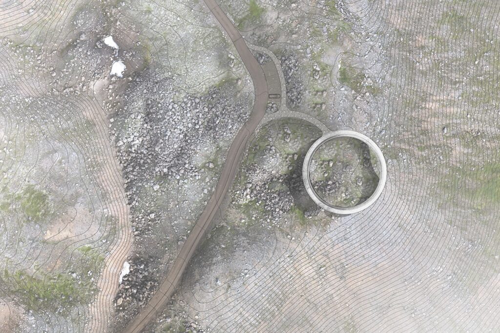 Anillo de bjólfur: una mirador circular en islandia