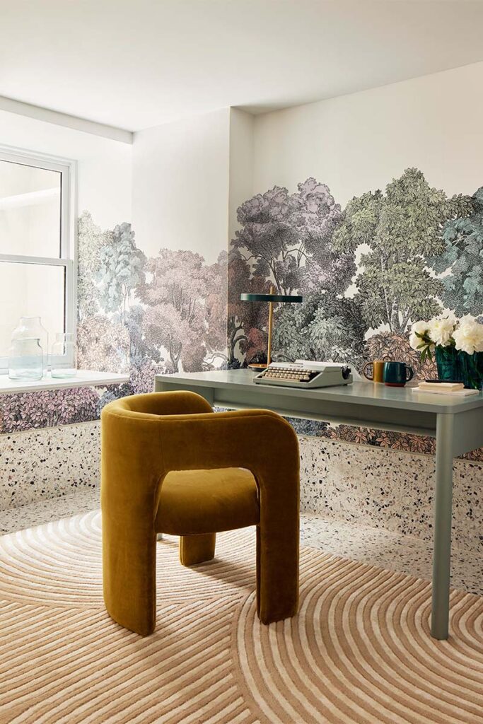 Así se diseñó este baño que evoca un paisaje natural dentro de una vivienda urbana