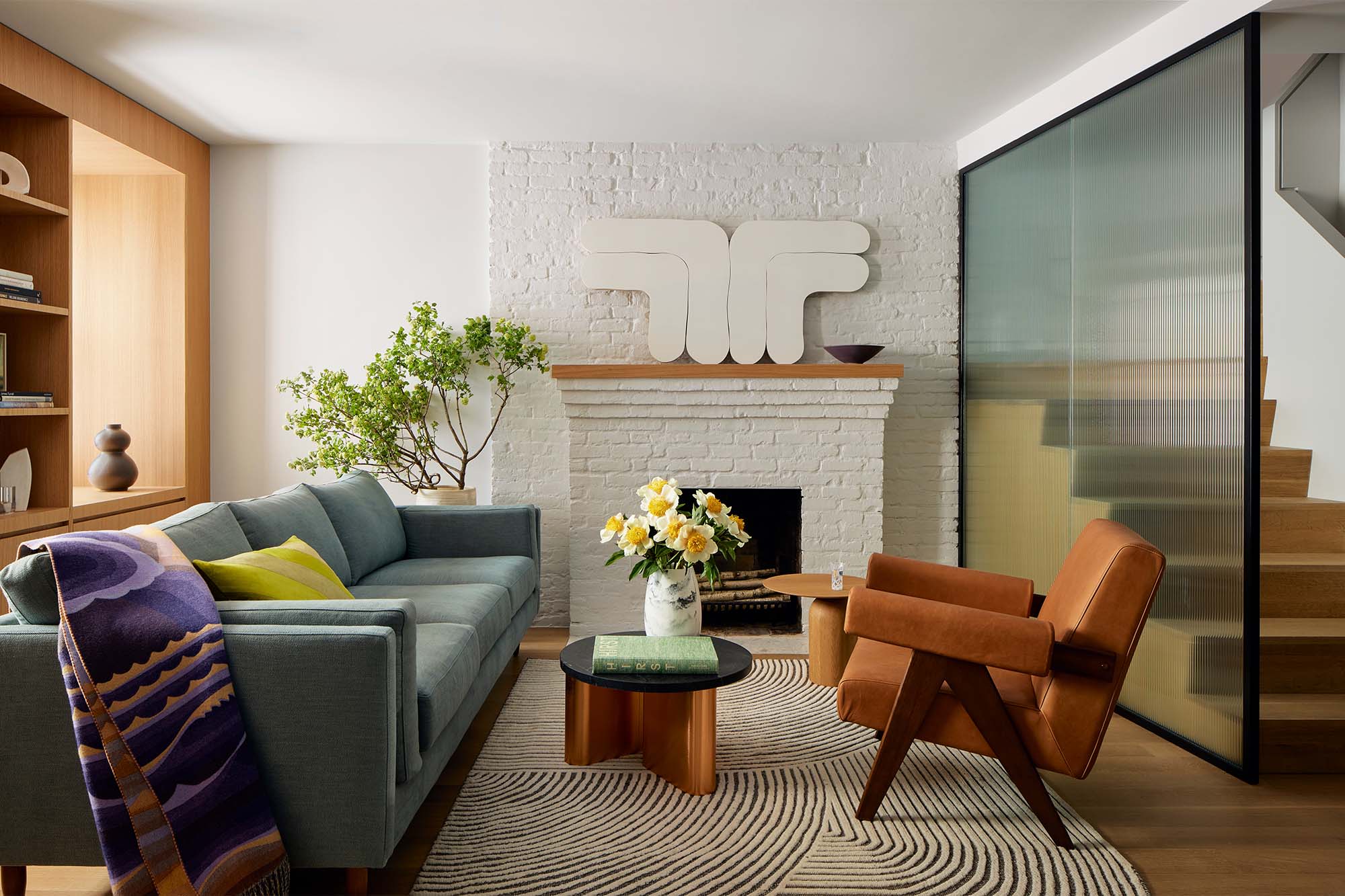 Bosque, mar y cielo inspiran la decoración de este apartamento cerca al Central Park