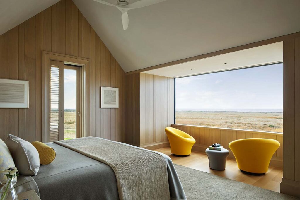 Casa con arquitectura moderna y tradicional en estados unidos.