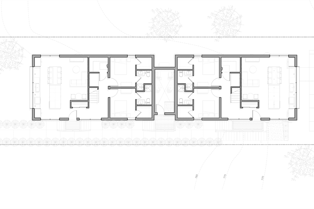 Estilo nórdico y sostenibilidad: las cualidades de este edificio en estados unidos